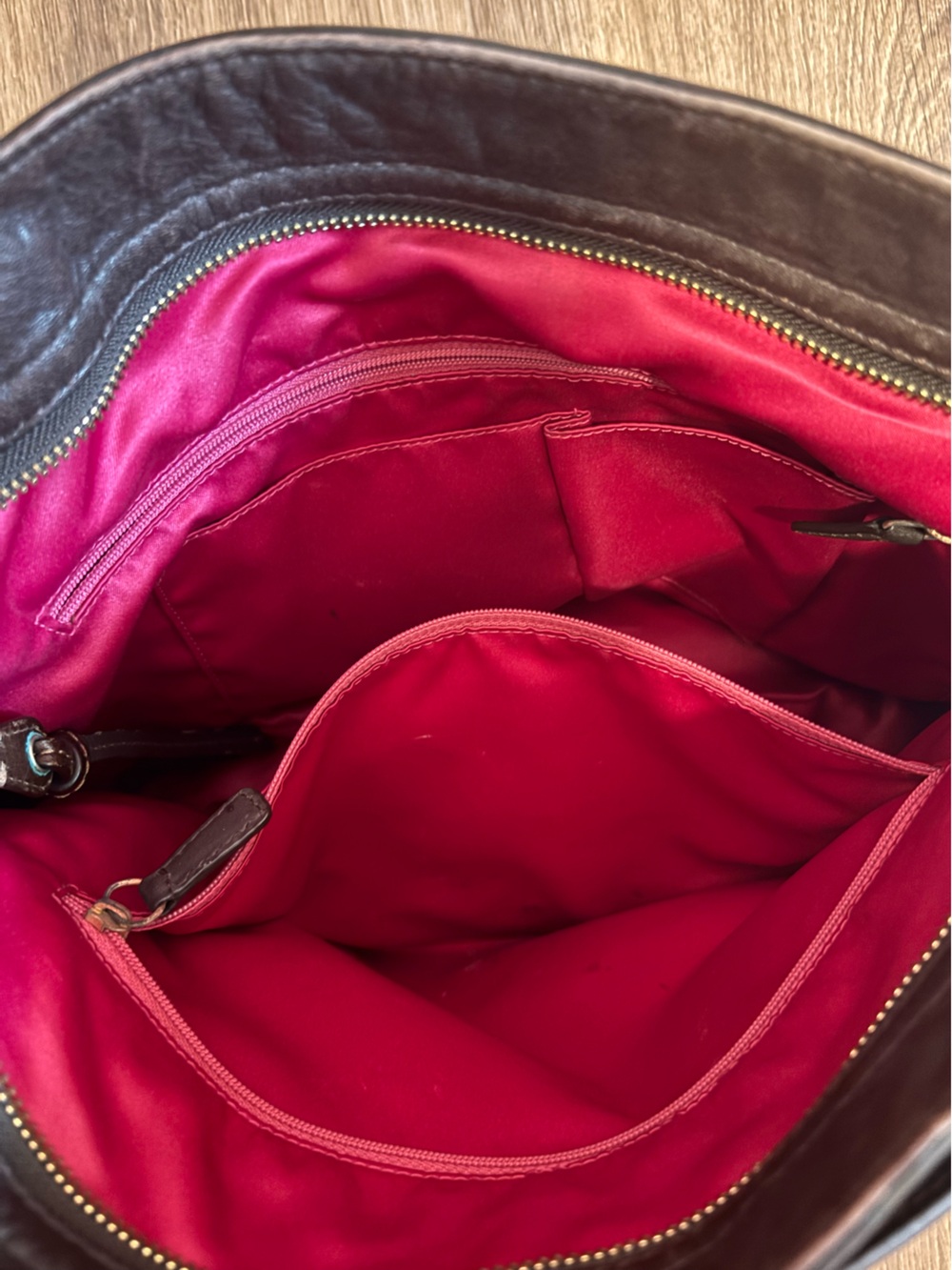 Coach Zoe Leather Hobo Bag Brown - Picture 10 of 11